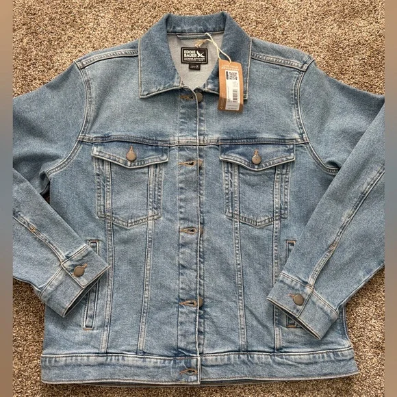 Eddie Bauer women’s denim jean jacket medium NWT - Picture 2 of 3